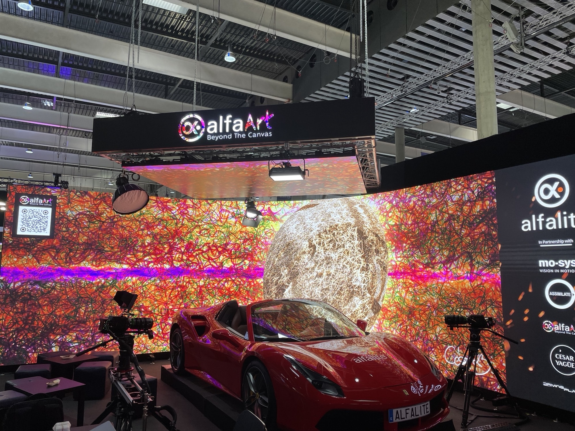 Large-Format LED Displays with Moving Ambient Art