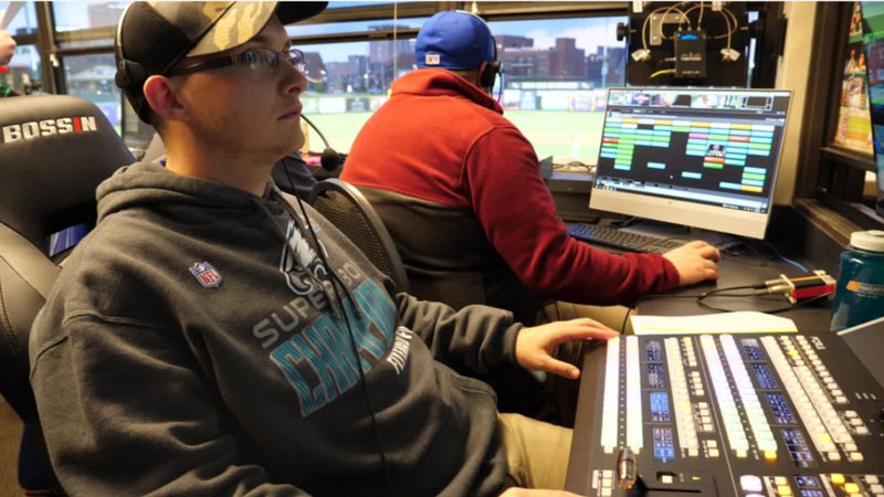 FOR-A HVS-490 video switcher in the South Bend Cubs