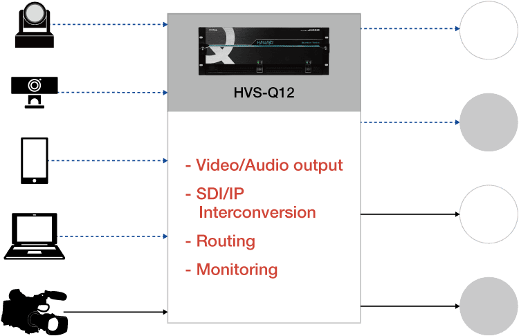  HVS-Q12 SDI/IP Conversion and Routing