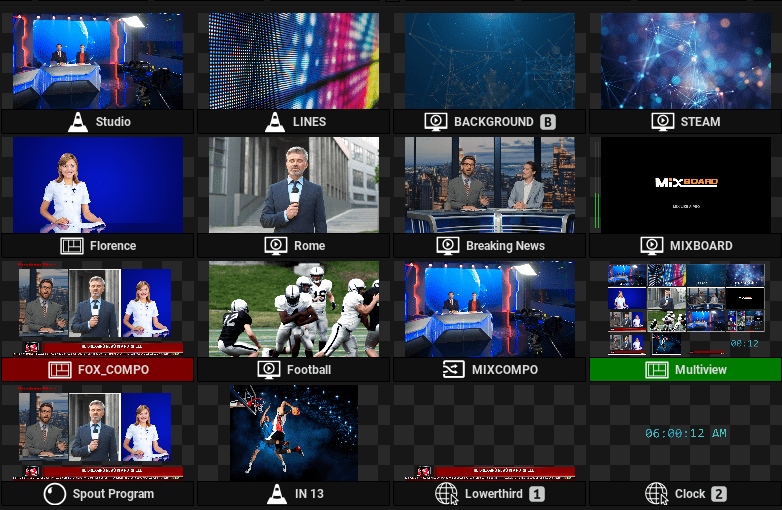 16 video inputs